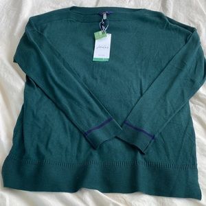 NWT Joules Slash Neck Vivianna Dark Green Sweater